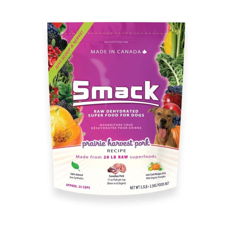 Smack Raw Dehydrated Super Food For Dogs (Prairie Harvest Pork)