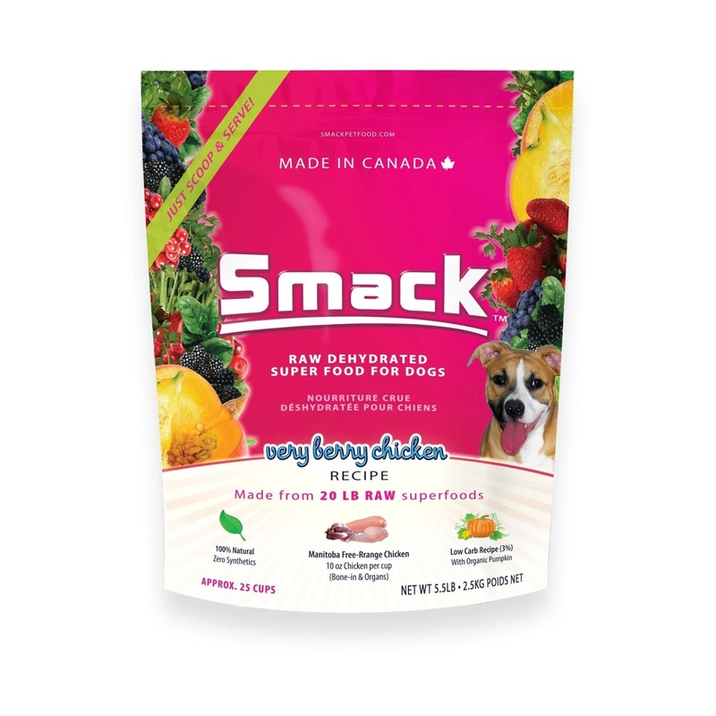 Smack Raw Dehydrated Super Food For Dogs (Very Berry Chicken)