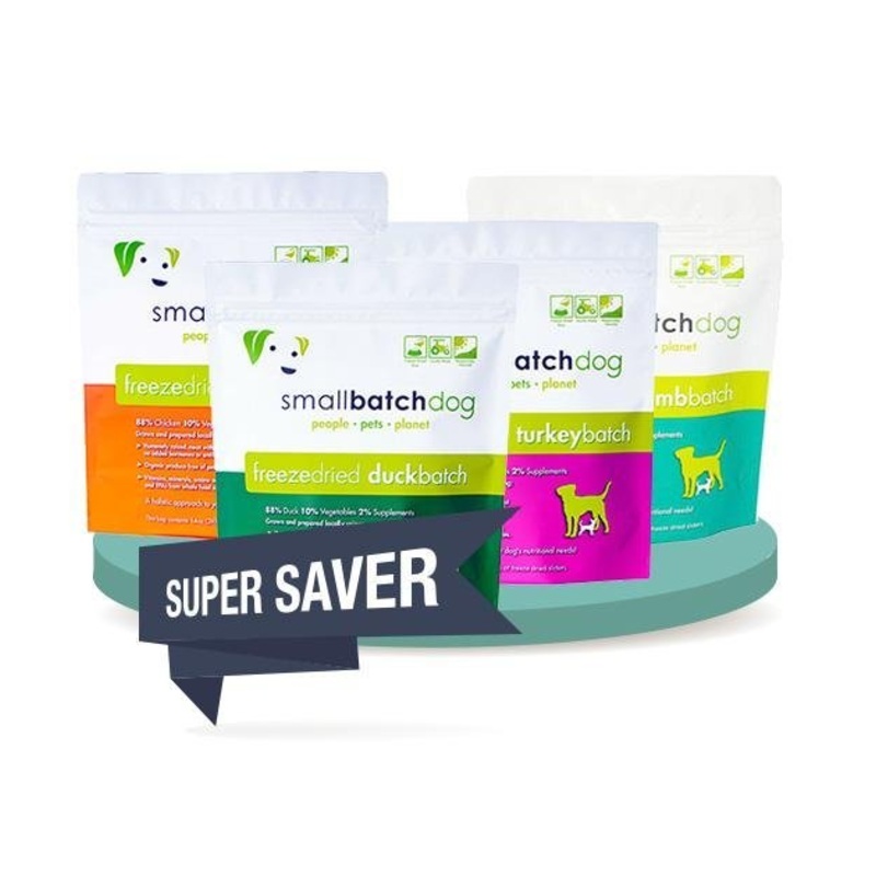 Small Batch Freeze Dried Sliders Dog Food 14oz (3-Pack Saver Bundle)