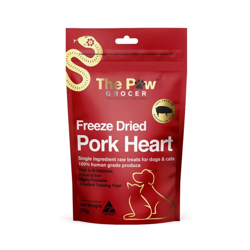 The Paw Grocer Freeze Dried Cat & Dog Treats (CNY Special Edition Pork Heart)