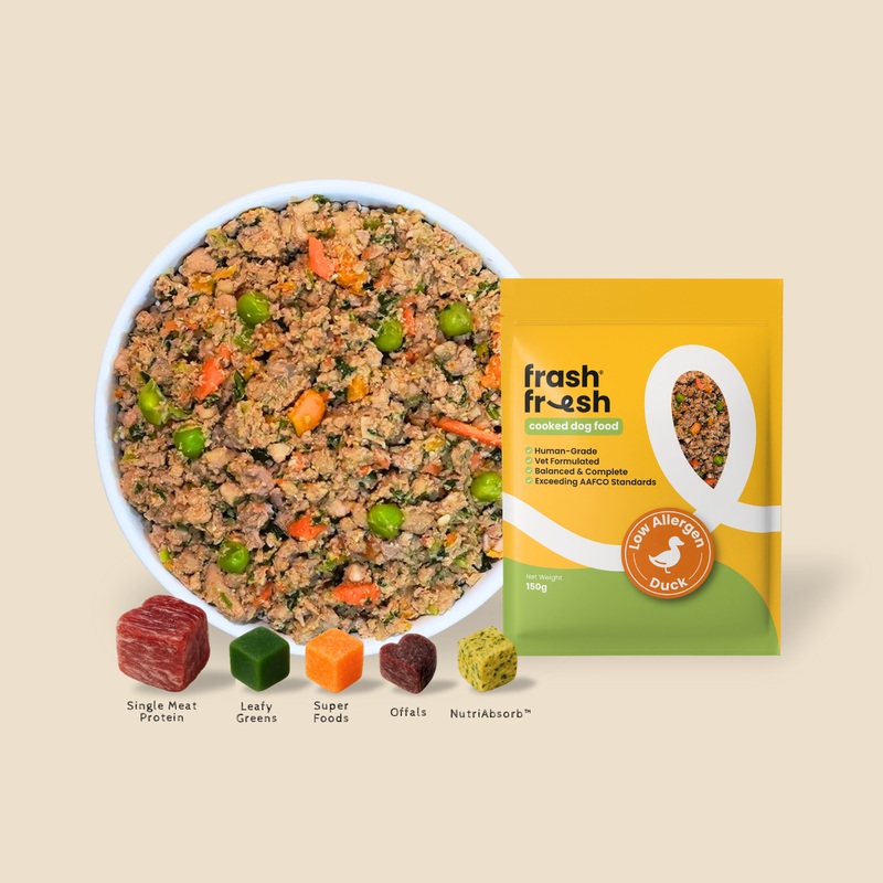 TRY & BUY: frashfresh Cooked Dog Food with NutriAbsorb (Low-Allergen DUCK)