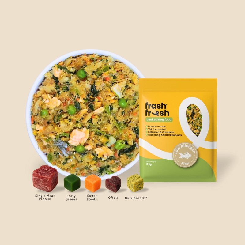 TRY & BUY: frashfresh Cooked Dog Food with NutriAbsorb (Low-Allergen FISH)