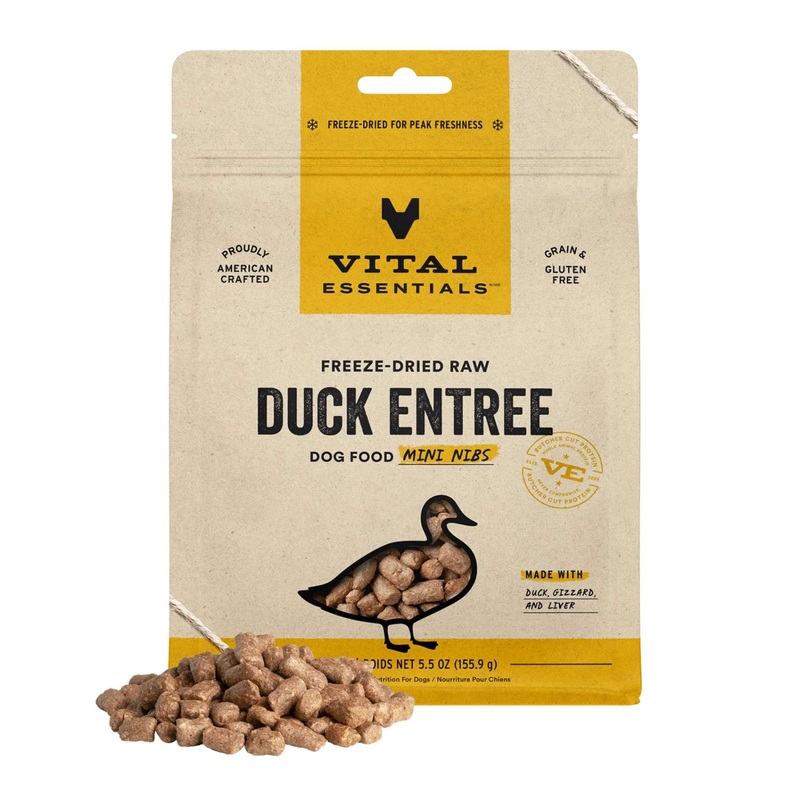TRY & BUY: Vital Essentials Freeze Dried Raw MINI NIBS Dog Food (Duck)