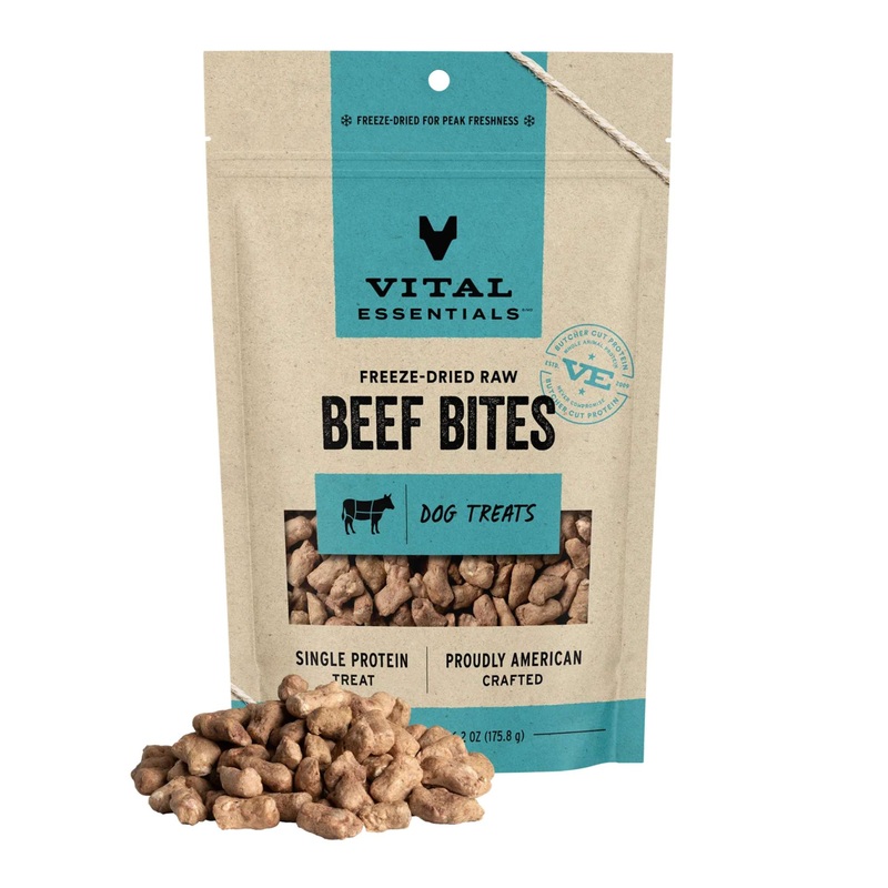 Vital Essentials Freeze Dried Raw Dog Treats (Beef Bites)
