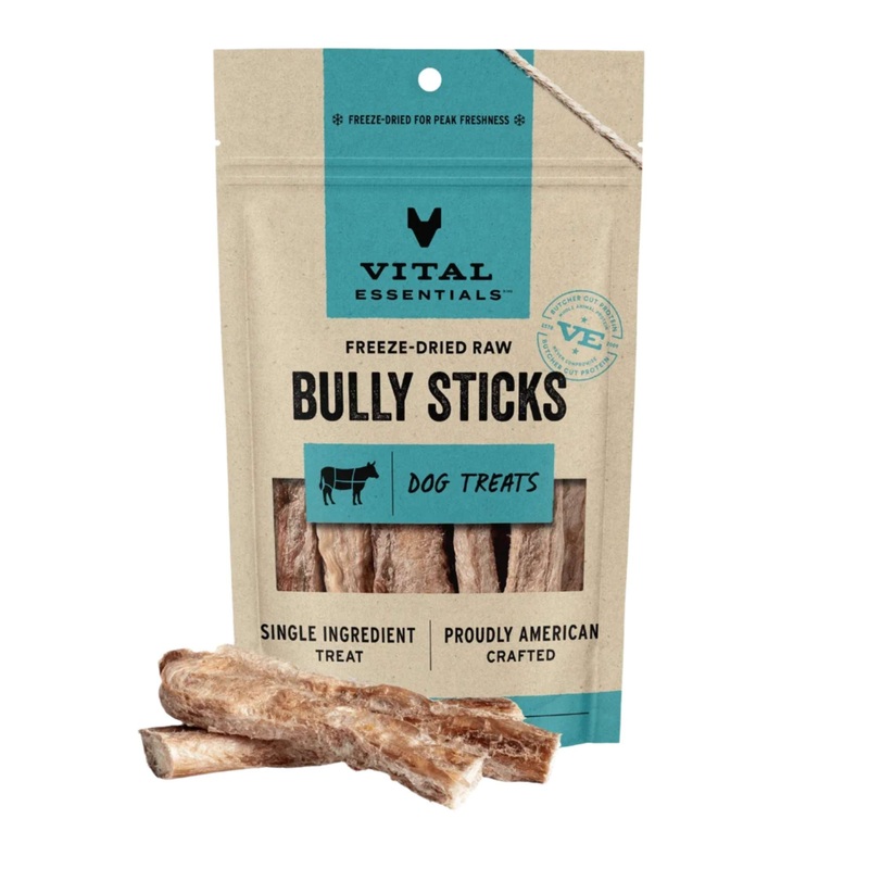 Vital Essentials Freeze Dried Raw Dog Treats (Bully Sticks)