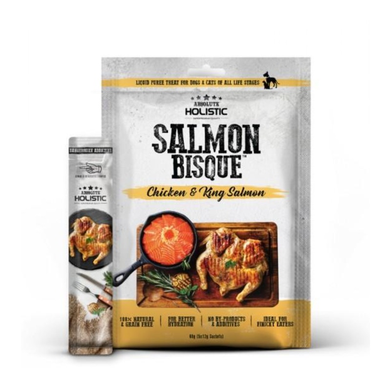Absolute Holistic Salmon Bisque (Chicken & King Salmon) Cat & Dog Treats