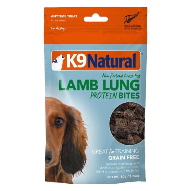 K9 Natural Freeze Dried Lamb Lung Protein Bites Dog Treats