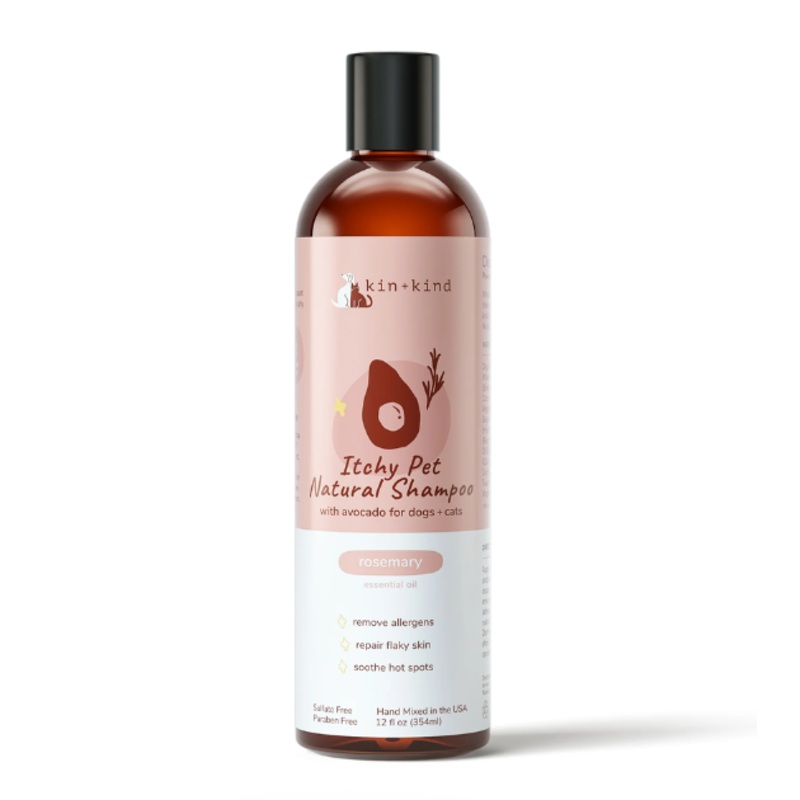 Kin+Kind Itchy Pet Natural Shampoo with Avocado for Dogs & Cats (Rosemary)