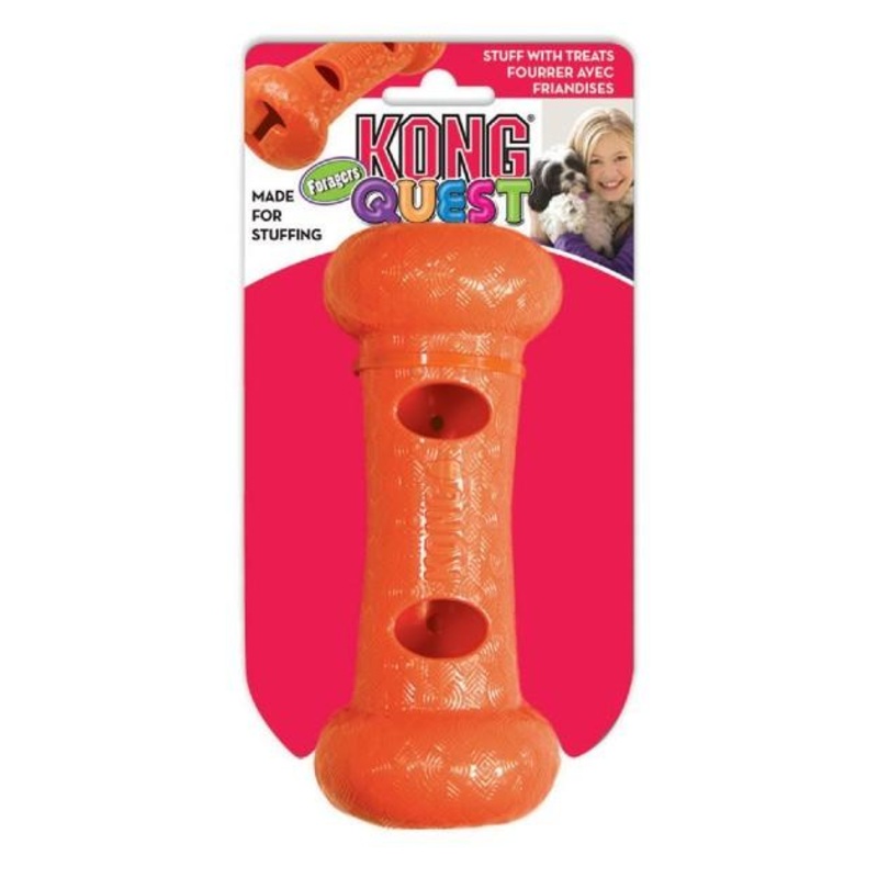 Kong Quest Foragers Dumbbell (Orange) Dog Toy