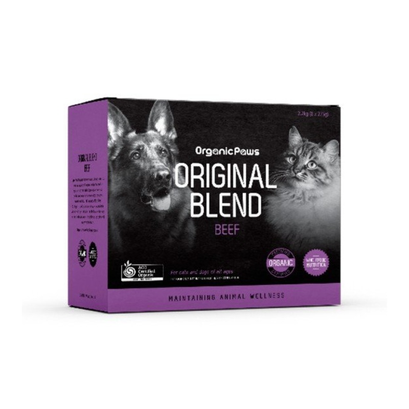 Organic Paws Original Blend Beef Frozen Raw Dog Food