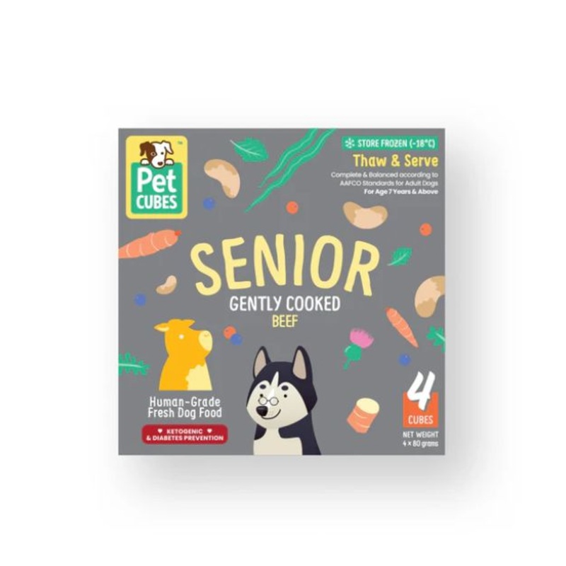 PetCubes Cooked Dog Food (SENIOR Beef)