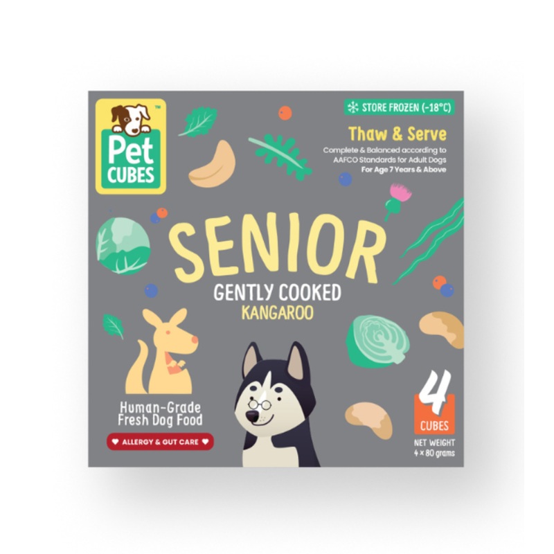 PetCubes Cooked Dog Food (SENIOR Kangaroo)