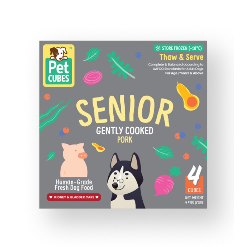 PetCubes Cooked Dog Food (SENIOR Pork)