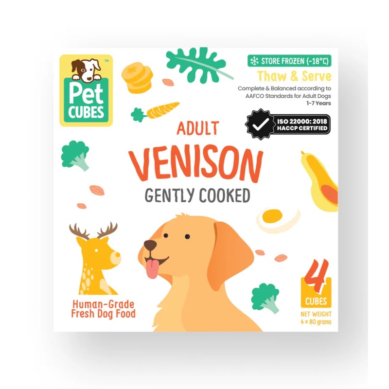 PetCubes Cooked Dog Food (Venison)