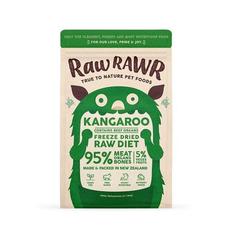 Raw Rawr's Freeze Dried Kangaroo & Beef Balanced Diet Dog Food