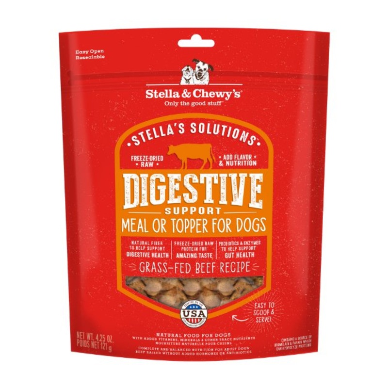 Stella & Chewy's Stella's Solutions (Digestive Boost) Grass-Fed Beef Freeze-Dried Raw Dog Food