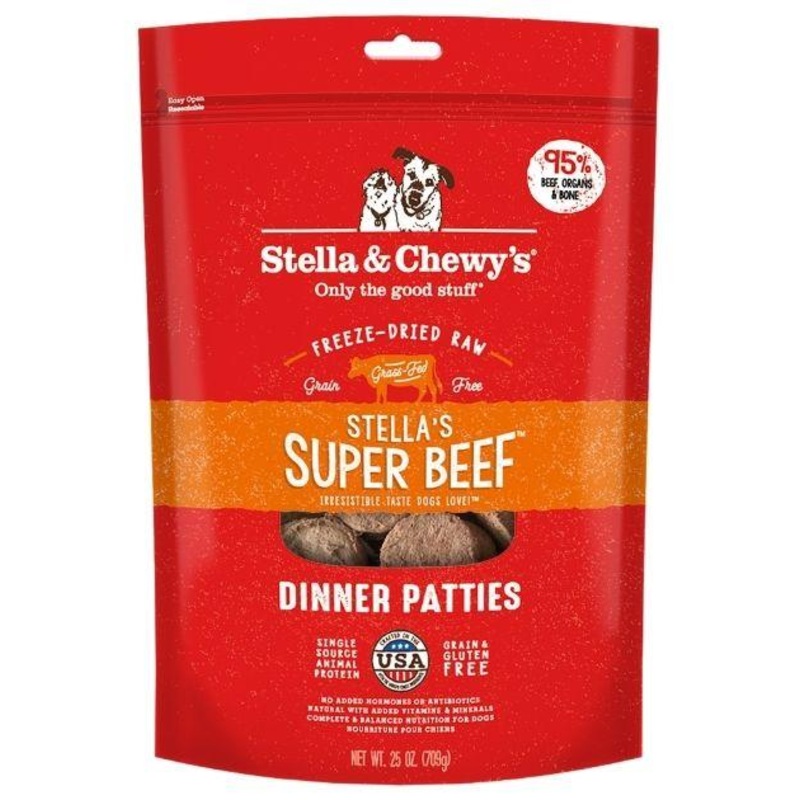 Stella & Chewys Freeze Dried Dinner Patties Dog Food (Beef)