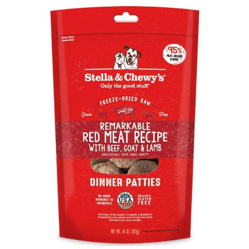 Stella & Chewys Freeze Dried Dinner Patties Dog Food (Red Meat)