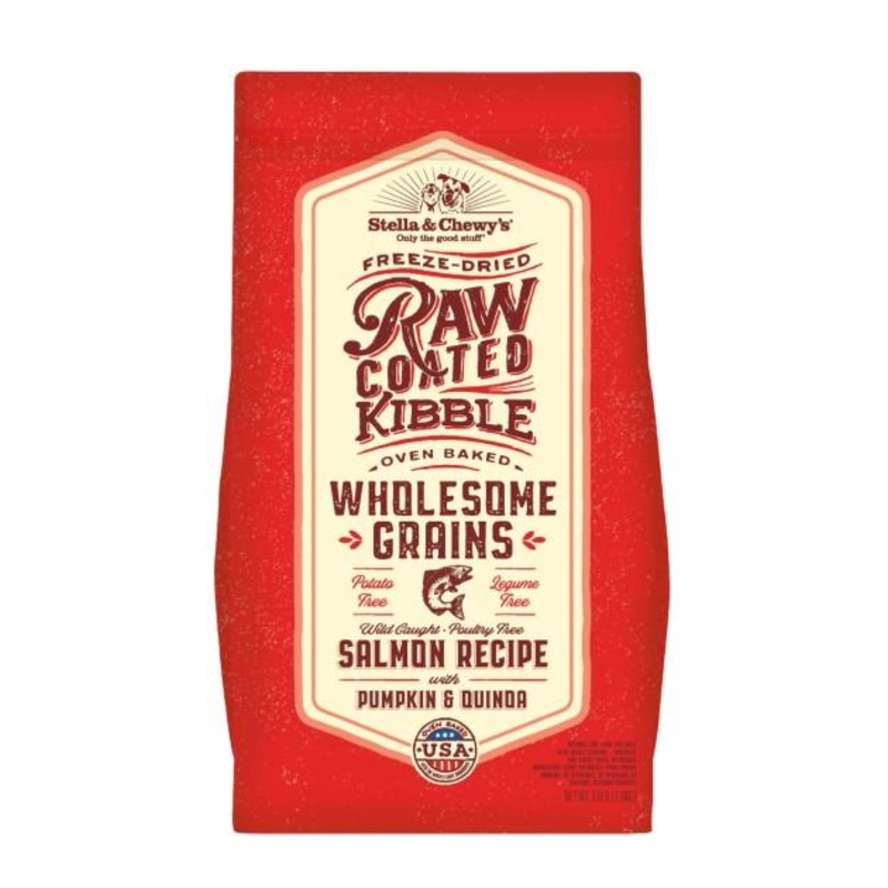 Stella & Chewys Wholesome Grains Raw Coated Kibbles (Salmon) Dry Dog Food