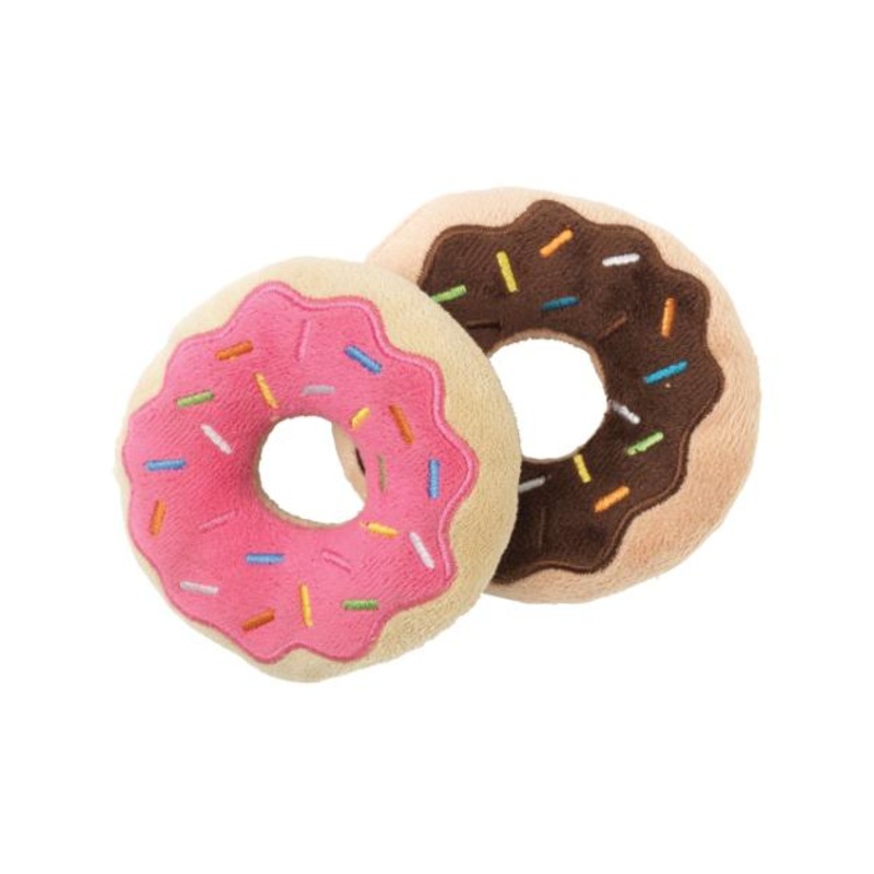 FuzzYard Donuts (2 Per Pack) Dog Plush Toy