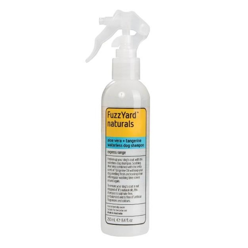 FuzzYard Express 2 In 1 Aloe Vera & Tangerine Waterless Shampoo For Dogs