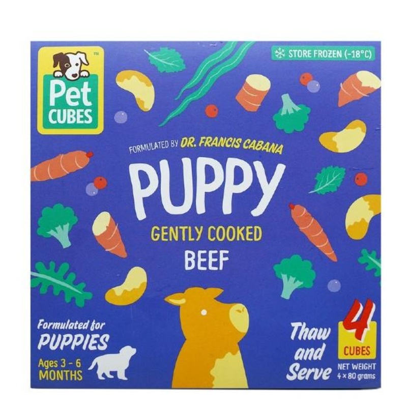 PetCubes Cooked Dog Food (PUPPY Beef)