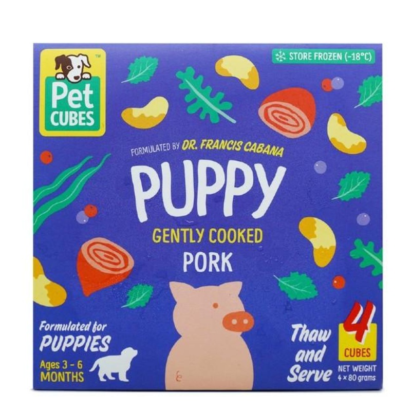 PetCubes Cooked Dog Food (PUPPY Pork)