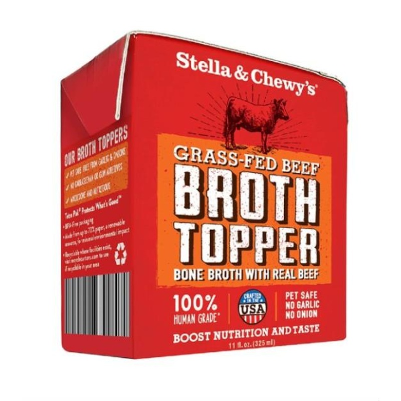 Stella & Chewys Broth Topper Grass-Fed Beef Bone Wet Dog Food Mixer