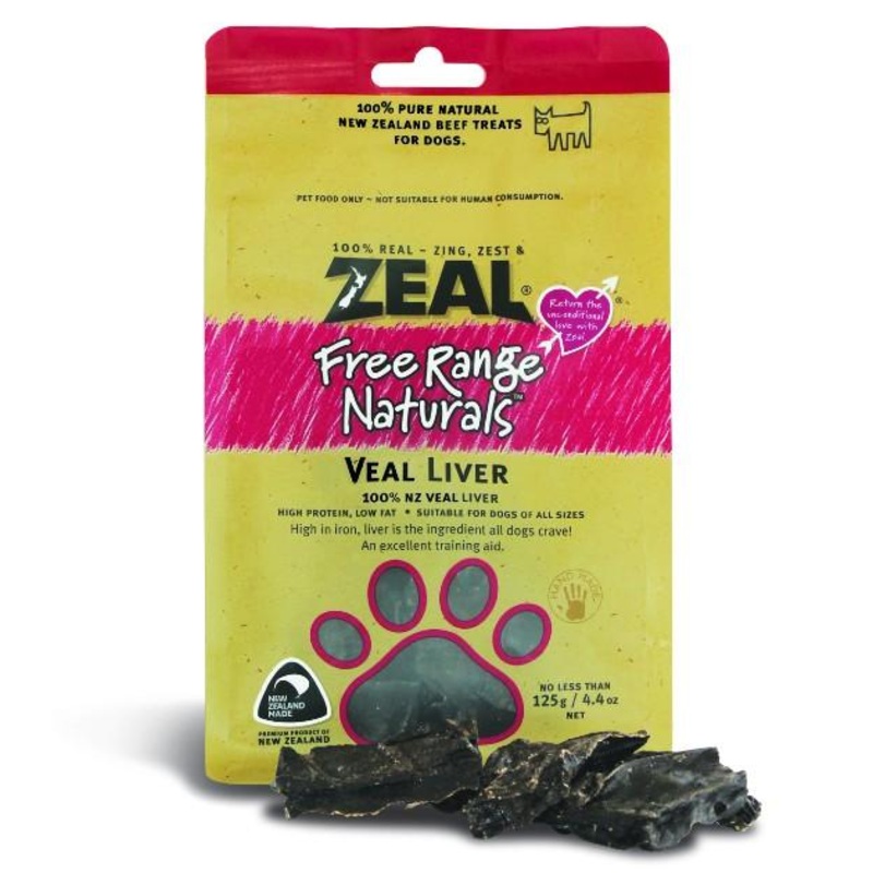 Zeal Free Range Air Dried Dog Treats (Veal Liver)