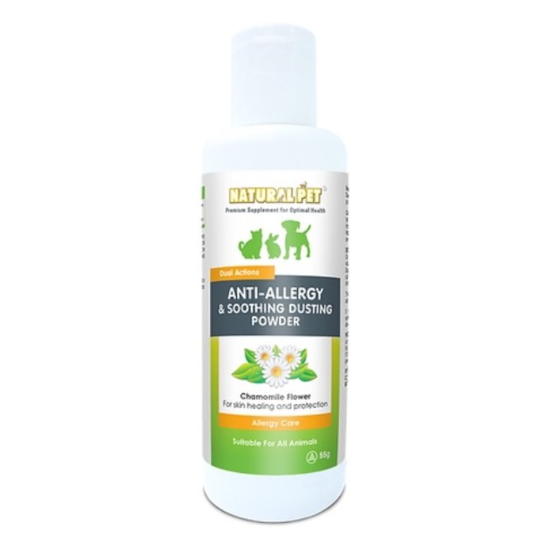 Natural Pet Anti-Allergy & Soothing Dusting Powder for Cats & Dogs
