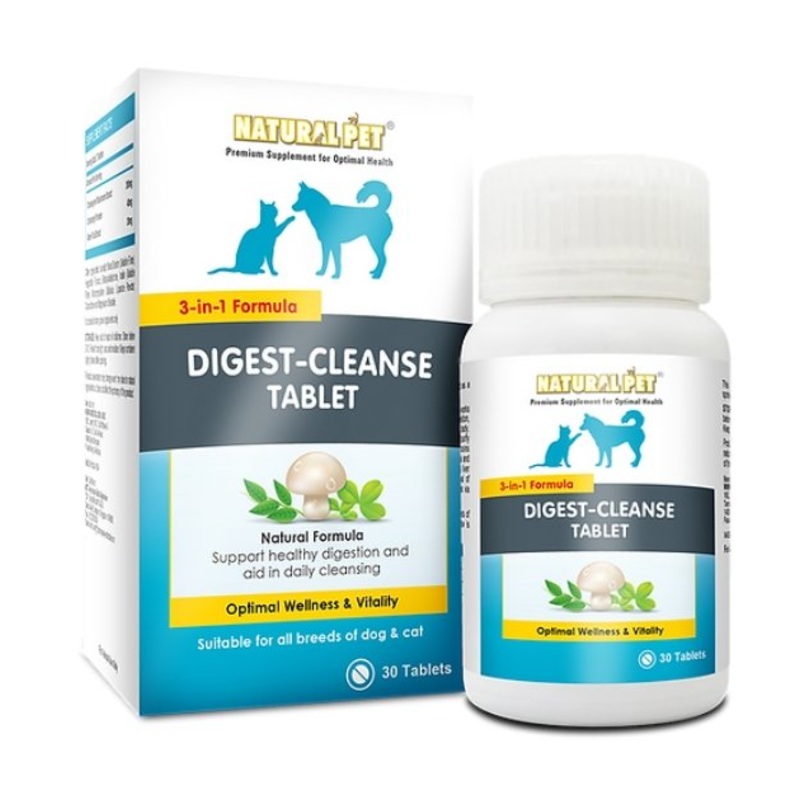 Natural Pet Digest-Cleanse Tablet for Cats & Dogs