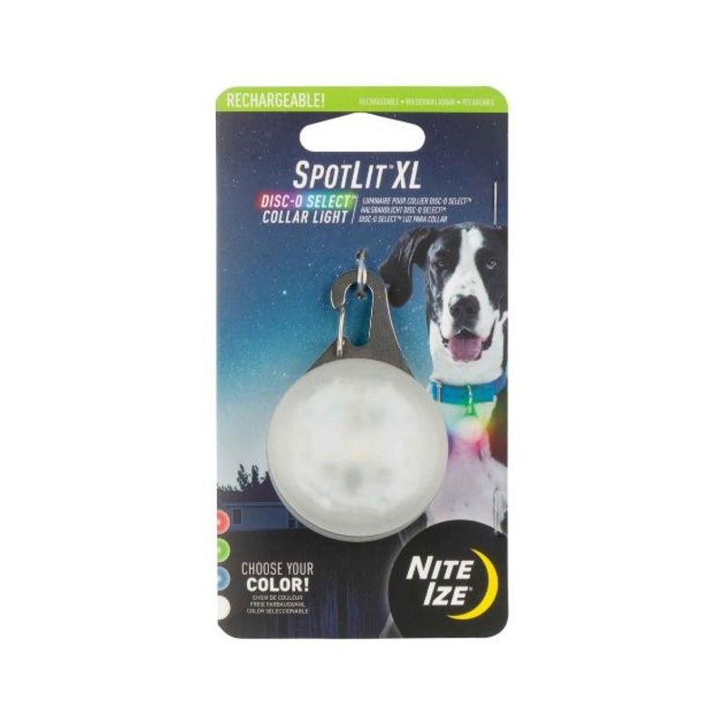 Nite Ize SpotLit XL Rechargeable Disc-O Select LED Collar Light