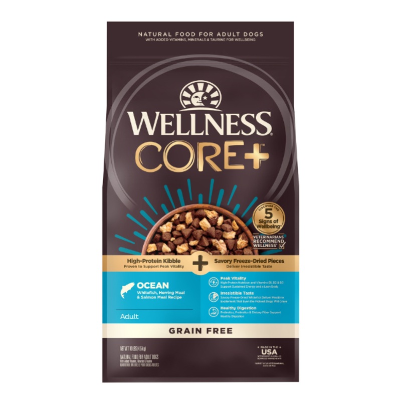 Wellness CORE+ Grain Free Ocean Adult Dry Dog Food (Whitefish, Herring Meal & Salmon Recipe)