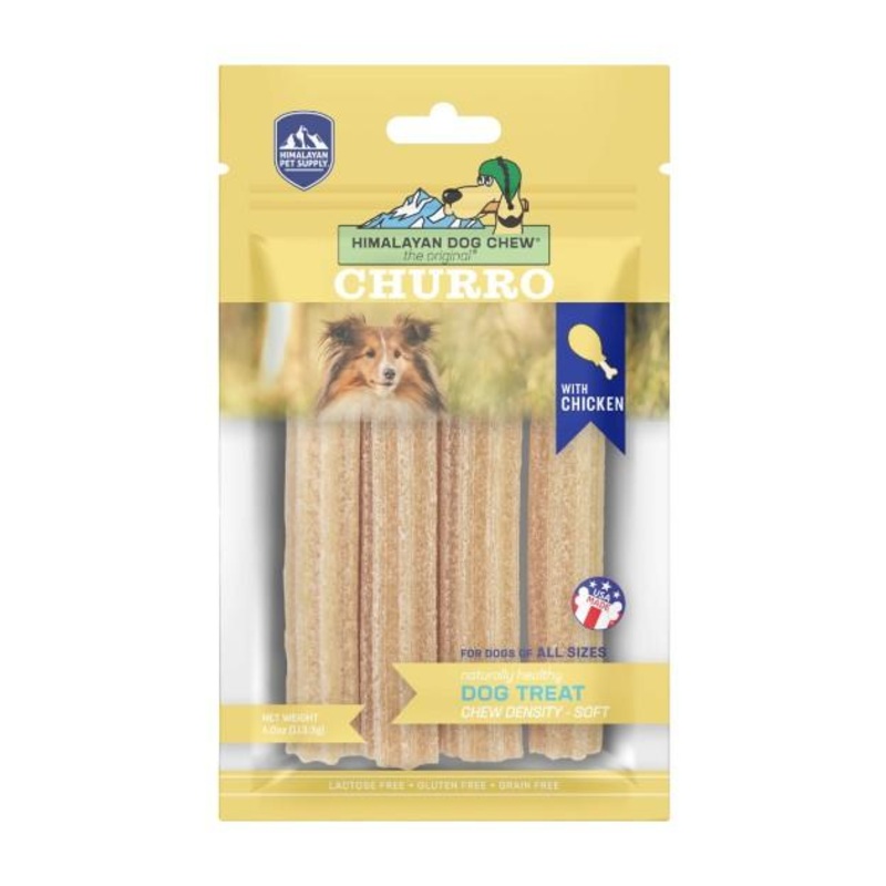 15% OFF: Himalayan Pet Supply Yaky Churro Chicken Flavor Dog Treats (Soft Density)