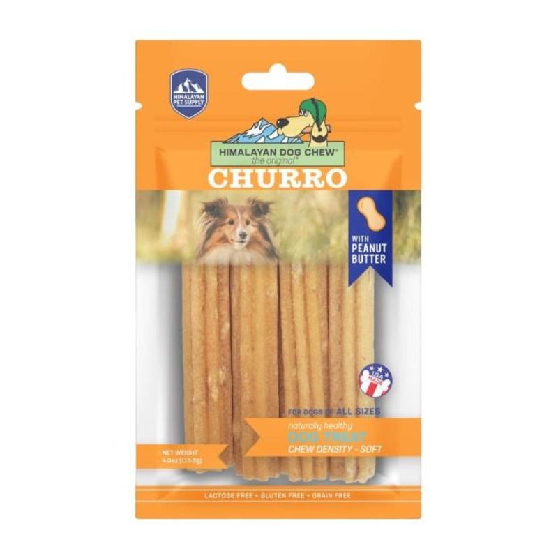 15% OFF: Himalayan Pet Supply Yaky Churro Peanut Butter Flavor Dog Treats (Soft Density)