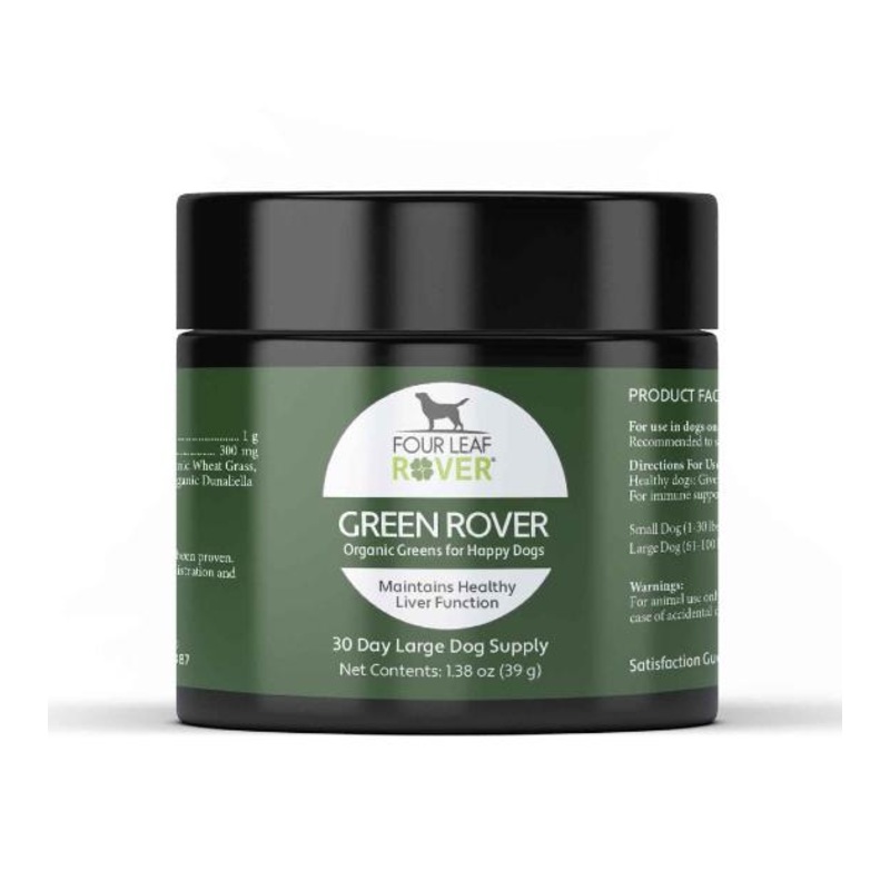 Four Leaf Rover (GREEN ROVER) Organic Greens to Maintain Healthy Liver Function Dog Supplements