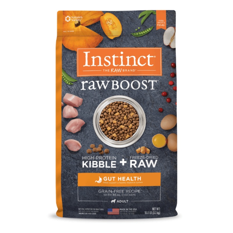 Instinct Raw Boost Grain-Free Kibble Gut Health Recipe Dry Dog Food