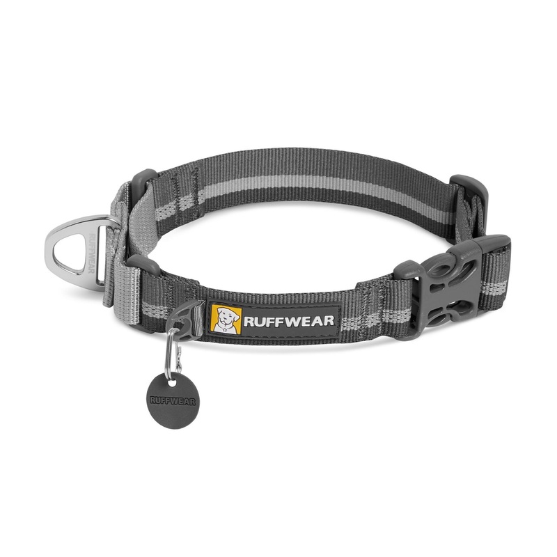 Ruffwear Web Reaction Reflective Buckled Martingale Dog Collar (Granite Gray)