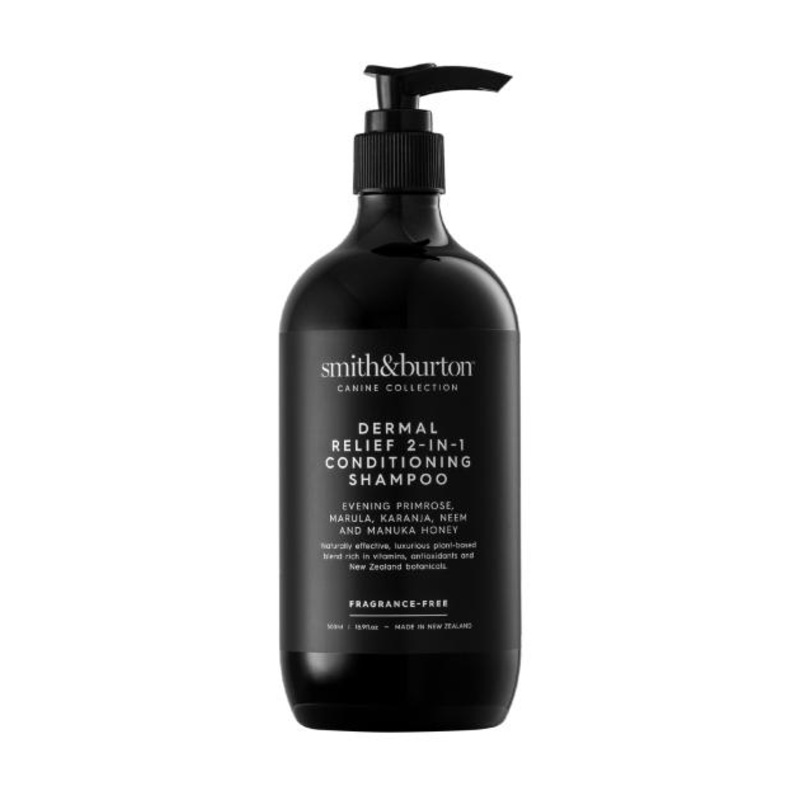 smith&burton Dermal Relief 2-in-1 Fragrance-Free Conditioning Shampoo (Evening Primrose, Marula, Karanja, Neem, and Manuka Honey) for Dogs