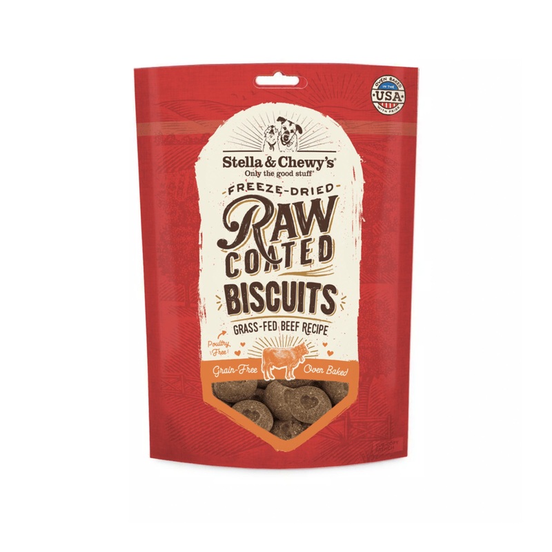 Stella & Chewys Raw Coated Biscuits (Beef) Dog Treats