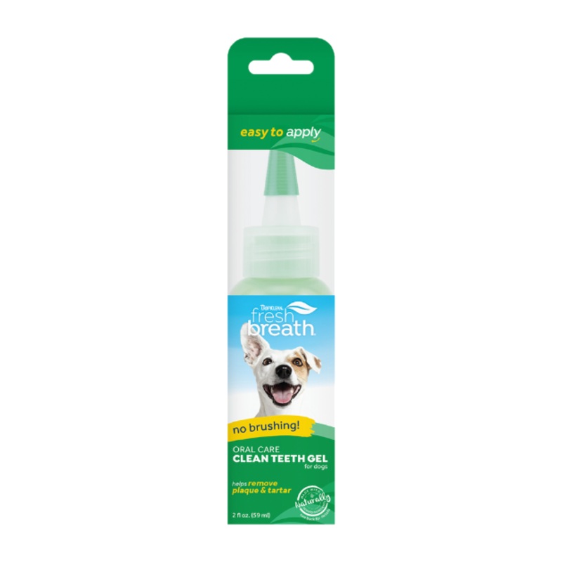 TropiClean Fresh Breath No Brushing Oral Care Clean Teeth Gel for Dogs