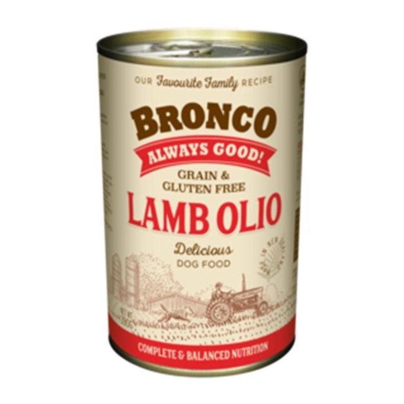 Bronco Grain & Gluten Free Canned Wet Dog Food (Lamb Olio)