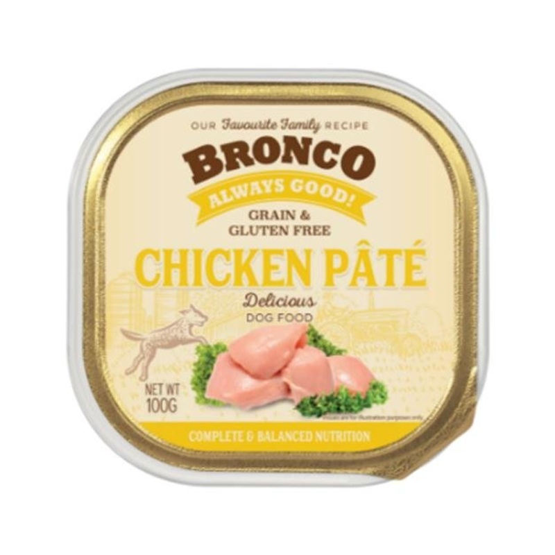 Bronco Grain & Gluten Free Casserole Tray Wet Dog Food (Chicken Pt)