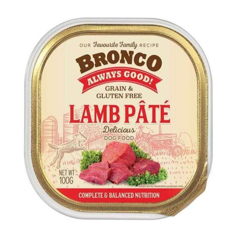 Bronco Grain & Gluten Free Casserole Tray Wet Dog Food (Lamb Pt)