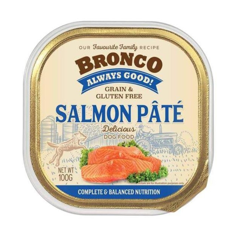 Bronco Grain & Gluten Free Casserole Tray Wet Dog Food (Salmon Pt)