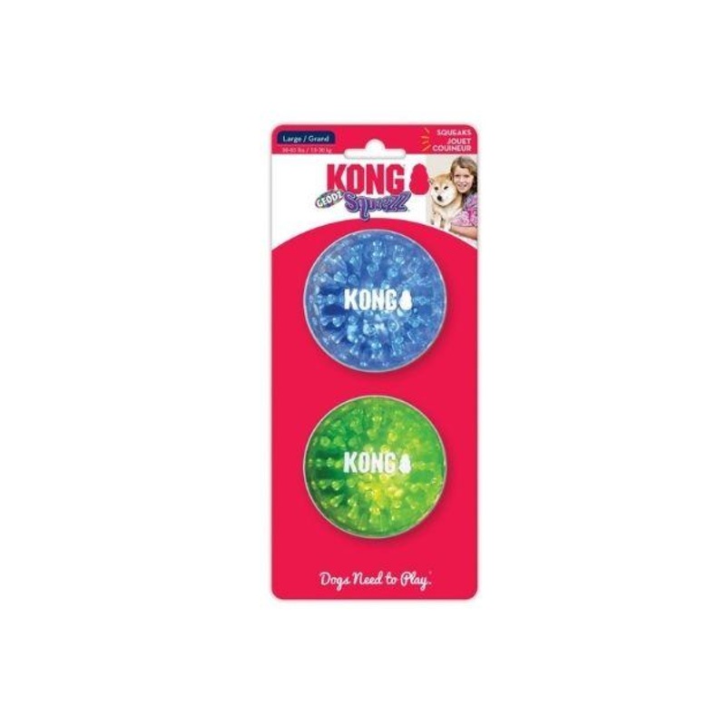 Kong Squeezz Geodz Assorted Dog Toy (2 Pcs)