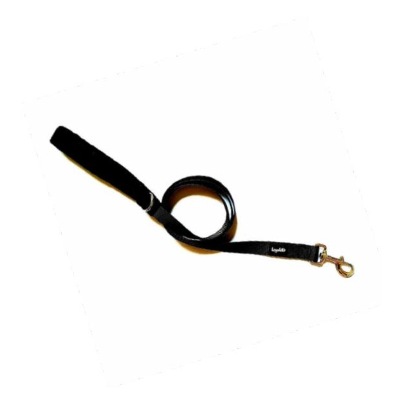 Loyal.D Fix.D Comfort Black Dog Leash (Fleece Handle)