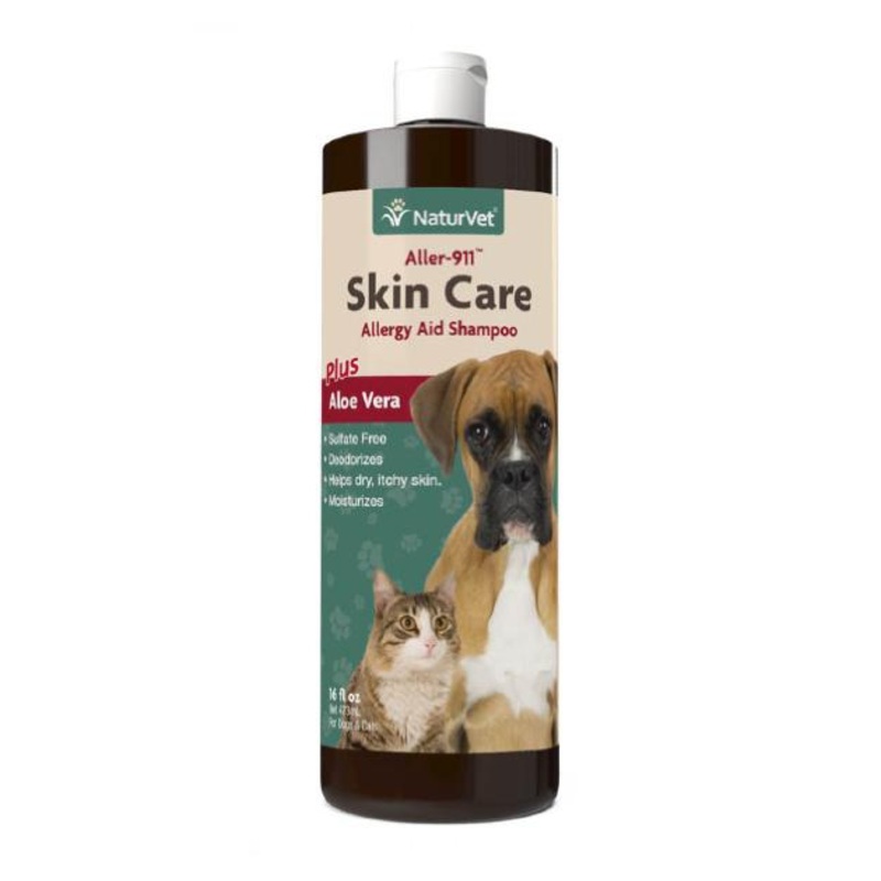 NaturVet Aller-911 Skin Care Shampoo for Cats & Dogs