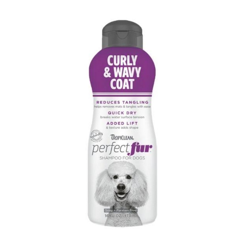 TropiClean PerfectFur Curly & Wavy Coat Shampoo For Dogs