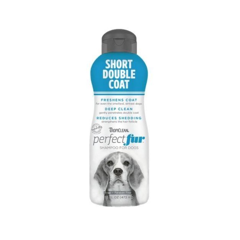 TropiClean PerfectFur Short Double Coat Shampoo For Dogs